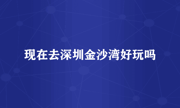 现在去深圳金沙湾好玩吗