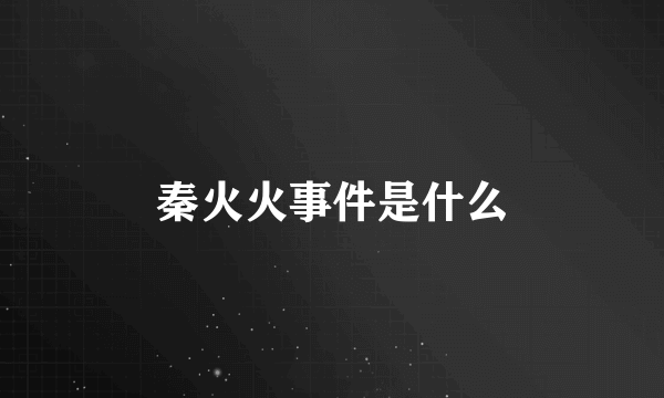 秦火火事件是什么