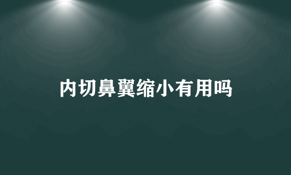 内切鼻翼缩小有用吗