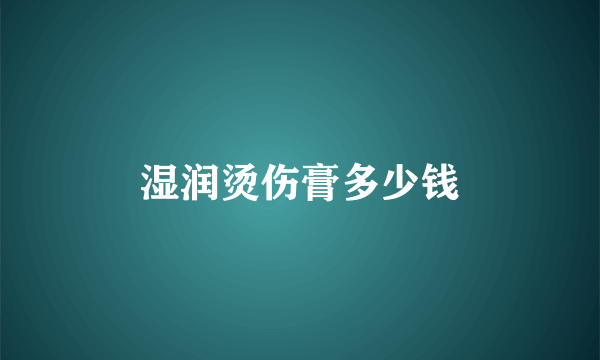 湿润烫伤膏多少钱