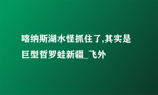 喀纳斯湖水怪抓住了,其实是巨型哲罗蛙新疆_飞外