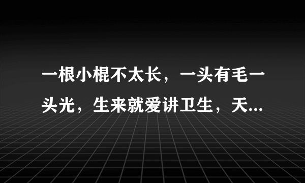 一根小棍不太长，一头有毛一头光，生来就爱讲卫生，天天嘴里跑几趟。  打一