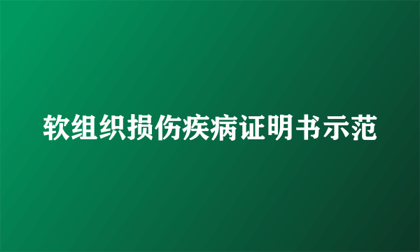 软组织损伤疾病证明书示范