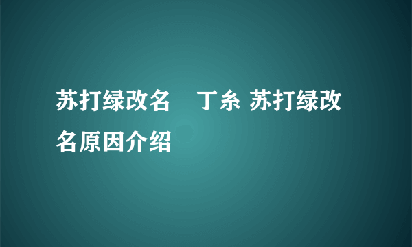 苏打绿改名魚丁糸 苏打绿改名原因介绍