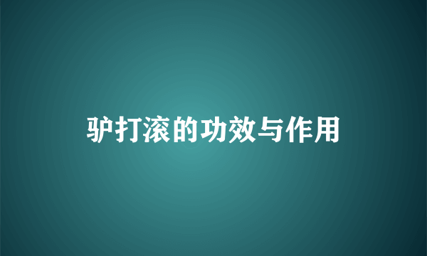 驴打滚的功效与作用