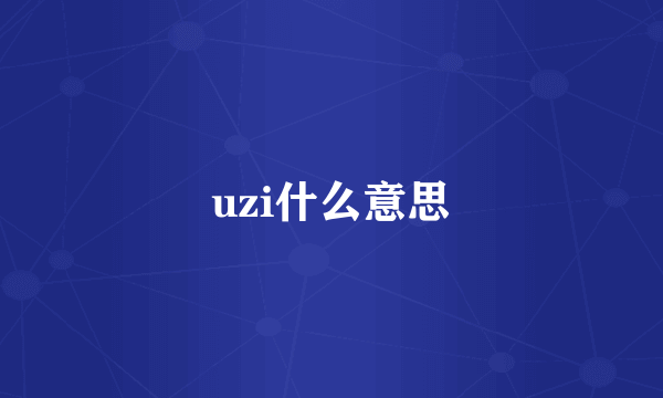 uzi什么意思
