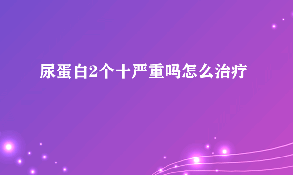 尿蛋白2个十严重吗怎么治疗