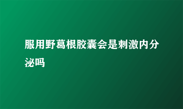服用野葛根胶囊会是刺激内分泌吗
