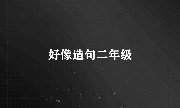 好像造句二年级