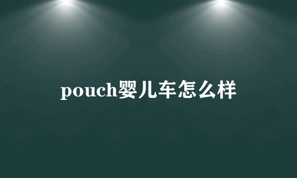 pouch婴儿车怎么样