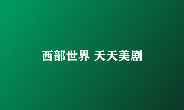 西部世界 天天美剧