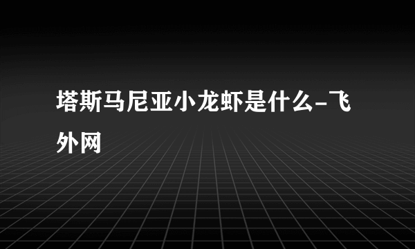 塔斯马尼亚小龙虾是什么-飞外网