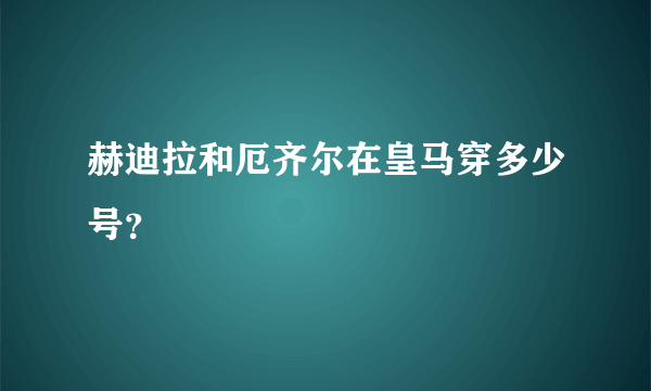 赫迪拉和厄齐尔在皇马穿多少号？