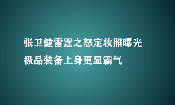 张卫健雷霆之怒定妆照曝光 极品装备上身更显霸气